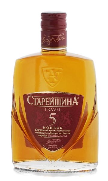Коньяк Ставропольский ВКЗ Старейшина Трэвел 5 лет 100 мл