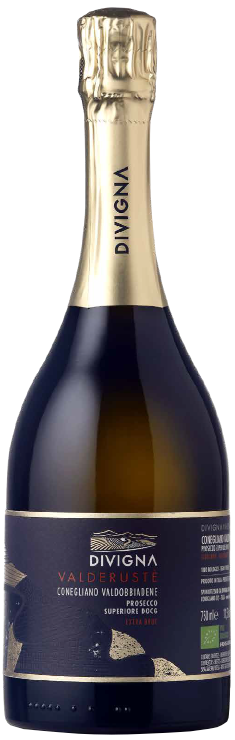Игристое вино Divigna Conegliano Valderuste Conegliano Valdobbiadene Prosecco Superiore DOCG Extra Brut 2022 750 мл 11,5%