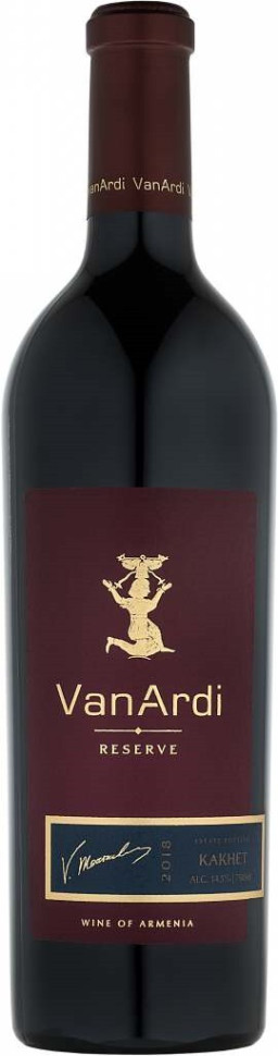 Вино Van Ardi  Reserve Ван Арди  Резерв Милаг  Кахет Красное сухое  14.5 % 2016   750 мл
