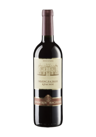 Вино  Крымское Наследие полусладкое красное 750 мл