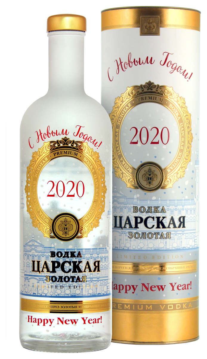 Водка Царская Золотая Кошерная Новогодняя в п/у  1000 мл