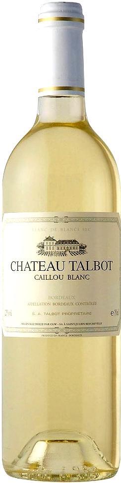 Вино Caillou Blanc du Chateau Talbot Bordeaux AOC Кайю Блан дю Шато Тальбо 2002  750 мл