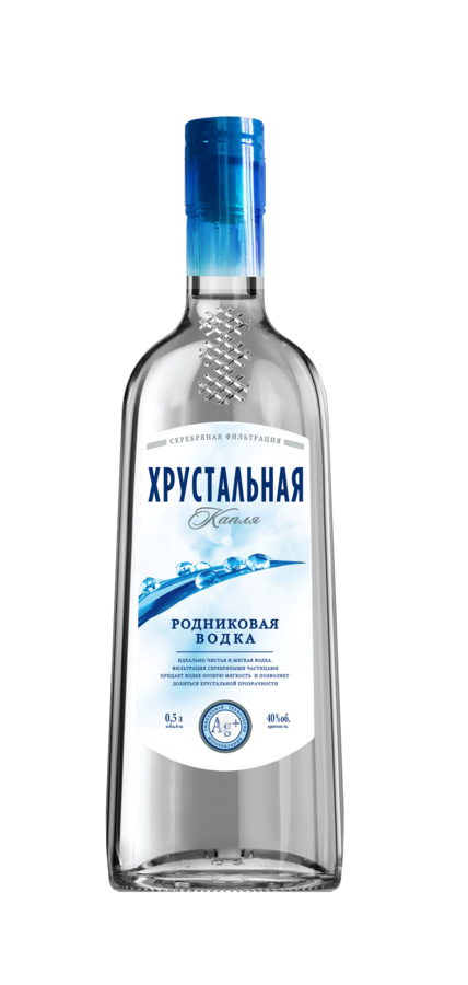 Водка Хрустальная капля Родниковая 500 мл