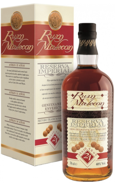 Ром Malecon  Reserva Imperial  Anejo 21 Anos  gift box  700 мл