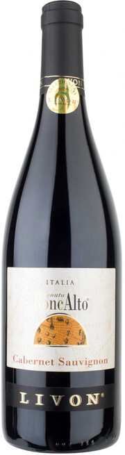 Вино Livon  Ronc Alto Cabernet Sauvignon Collio DOC Ливон  Рон Альто Каберне Совиньон   красное 2020 750 мл
