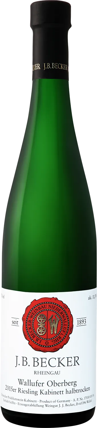 Вино J.B.Becker Riesling Wallufer Oberberg Kabinett Halbtrocken Rheingau  2015  750 мл