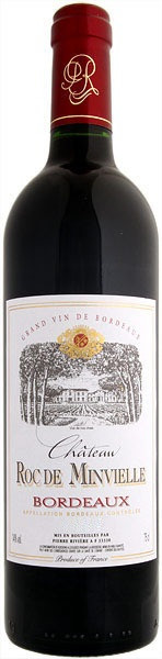Вино  Chateau Roc de Minvielle Bordeaux AOC  Шато Рок де Менвьель  Кюве ле Турель Бордо  750 мл