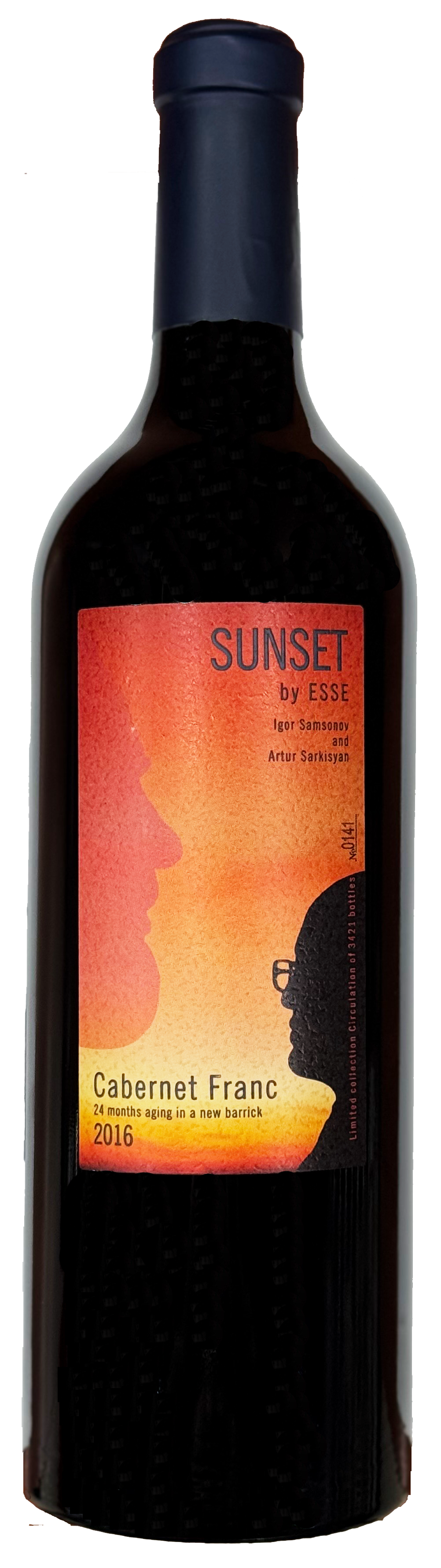 Вино  Эссе Каберне Фран Сансет 2016  750 мл  14%