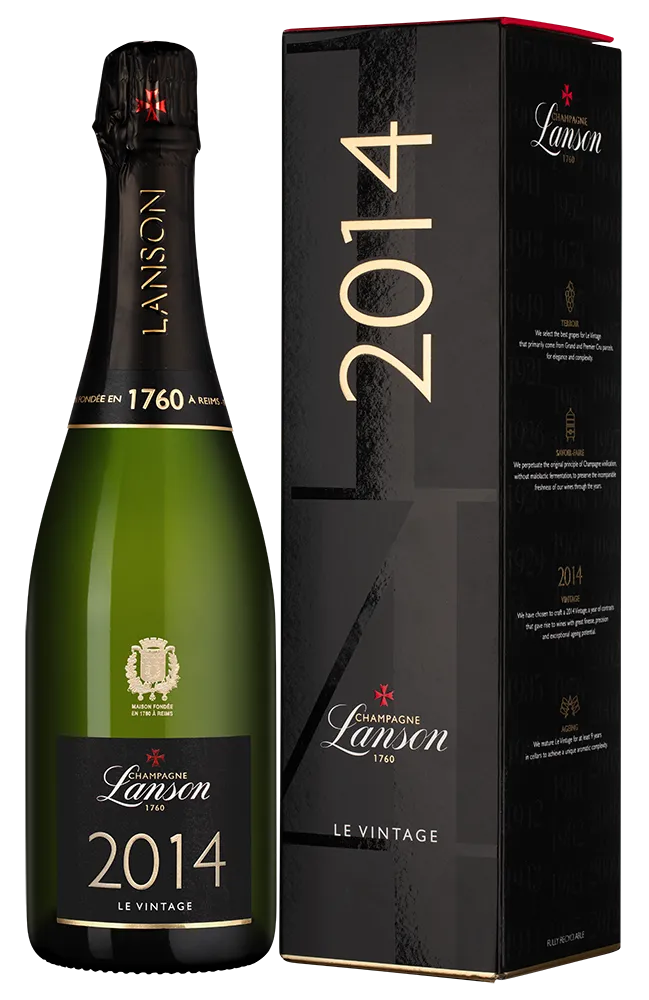 Шампанское Lanson Le Vintage Brut gift box 2014 750 мл