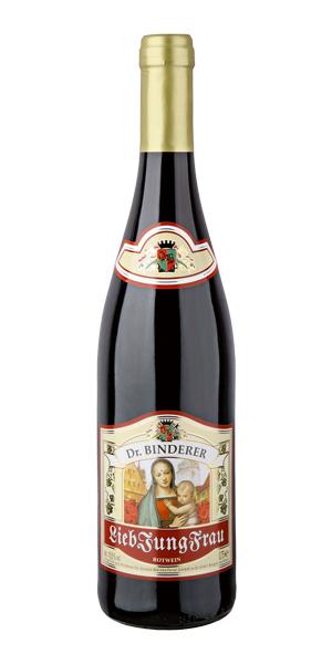Вино  Binderer St Ursula Weinkellerei GmbH  LiebJungFrau Молодая Любимая Женщина  красное полусладкое  750 мл