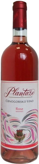 Вино Plantaze Crnogorsko Vino Rose Semi-sweet  Плантаже Черногорское Вино Розовое Полусладкое 750 мл