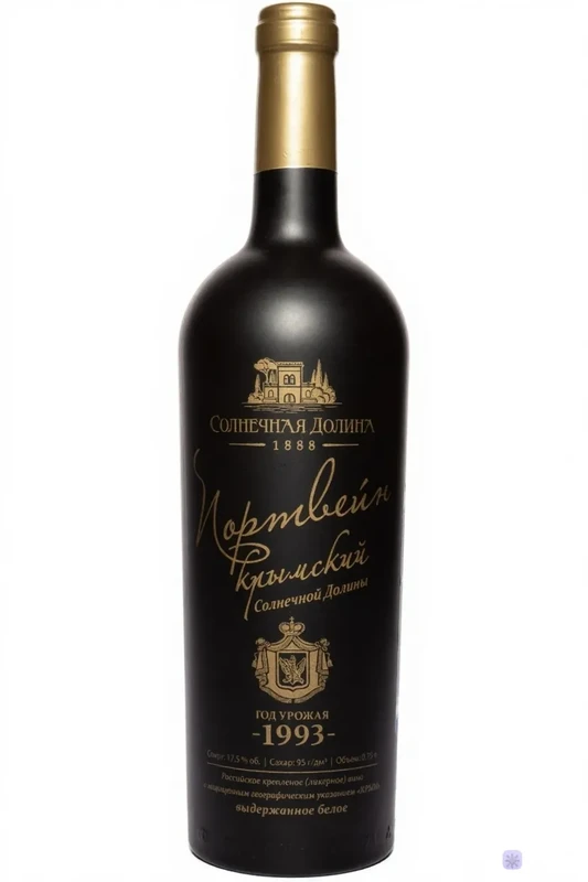 Вино ликерное Солнечная Долина Портвейн Крымский белое 1993  750 мл