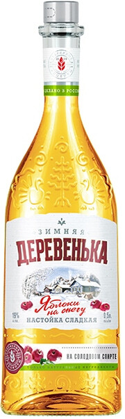 Настойка  Зимняя Деревенька Яблоки на снегу   500 мл