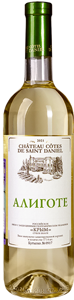 Вино  Chateau Cotes de Saint Daniel Aligote   Шато Кот де Сан Даниель, Алиготе  2021   750  мл 13,5 %