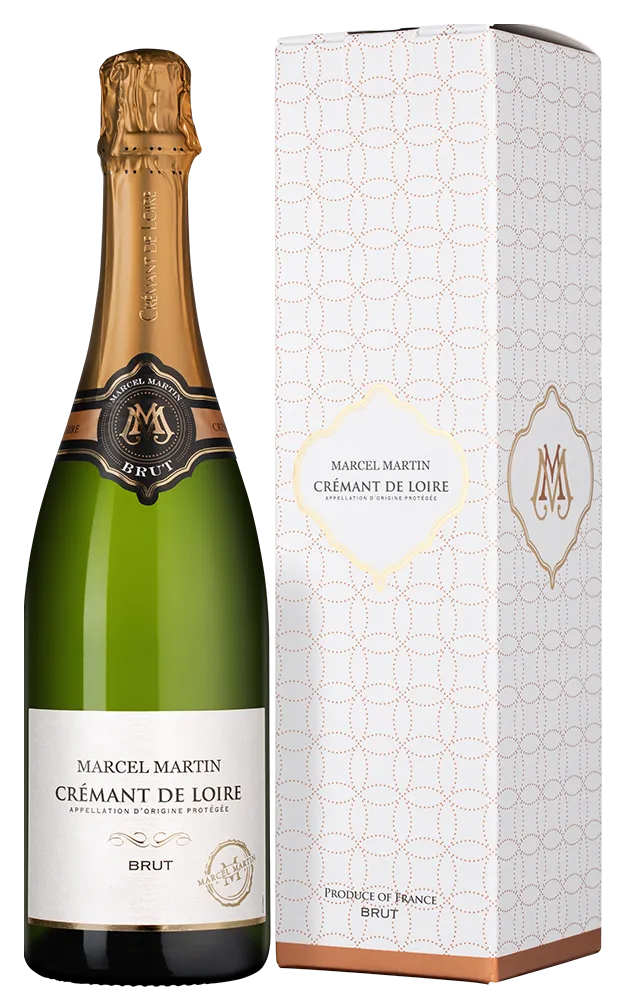 Игристое вино Marcel Martin Cremant de Loire Brut White gift box 750 мл