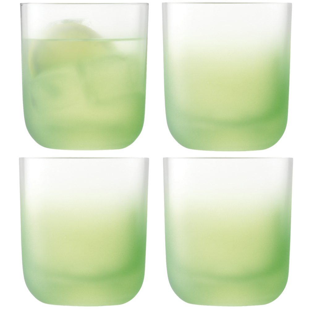 Бокалы без ножки/стаканы LSA International Haze Tumbler Apple Set of 4 glasses СА Интернешнл Хейз Тумблер Зеленый Набор из 4 бокалов для воды 325 мл