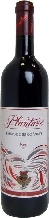 Вино Plantaze Crnogorsko Vino Red Dry Плантаже Черногорское Вино Красное Сухое 750 мл