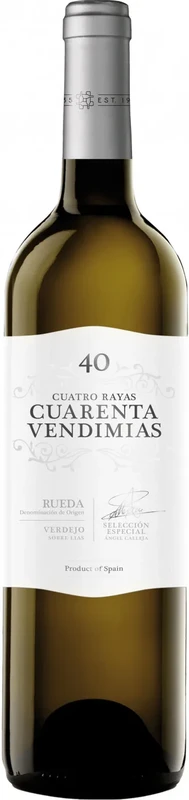 Вино Cuatro Rayas Cuarenta Vendimias Verdejo  Rueda DO  2020  750 мл  