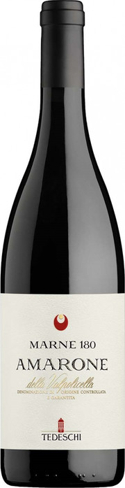 Вино Tedeschi Marne 180 Amarone della Valpolicella DOCG Тедески Марне 180 Амароне делла Вальполичелла 2019 750 мл