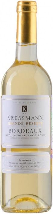 Вино Kressmann Grande Reserve Bordeaux Blanc AOC Крессманн Гран Резерв Бордо Блан 2015 750 мл