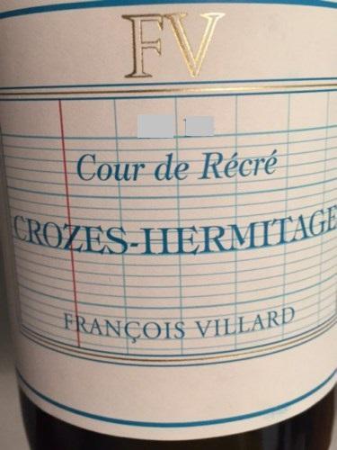 Вино Domaine Francois Villard Cour de Recre Crozes Hermitage AOC  2017 750 мл
