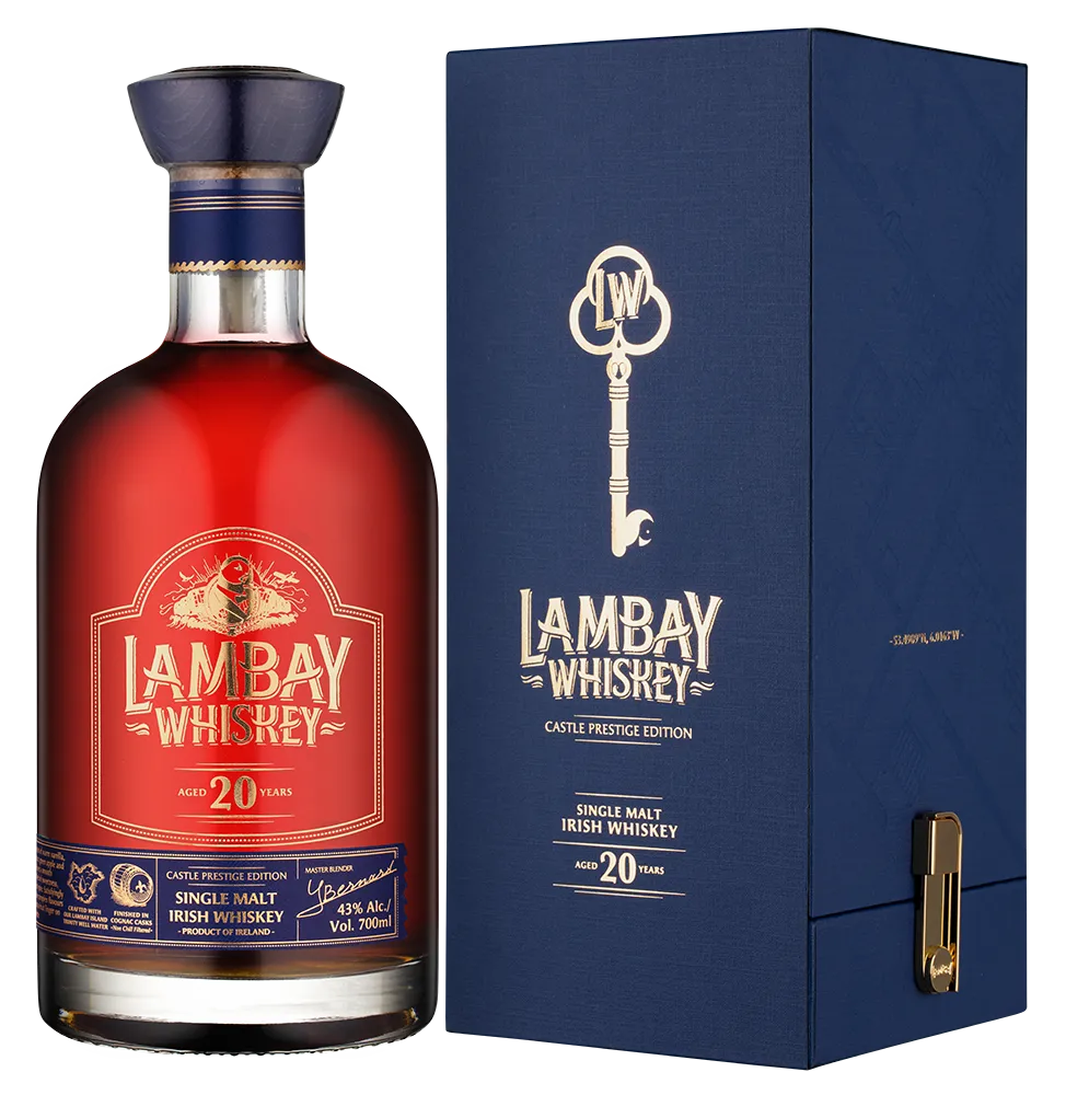 Виски Lambay Single Malt Irish Whiskey 20 Years Old gift box  700 мл