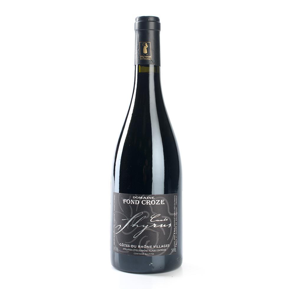 Вино  Domaine Fond Croze AOC Cotes du Rhone Villages Cuvee Shyrus  Домен Фонд Кроз  Кот-дю-Рон Вилляж Кюве Шираз 2016 750 мл