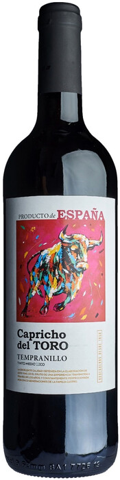 Вино Capricho del Toro  Tempranillo  semi dry  2021  750 мл
