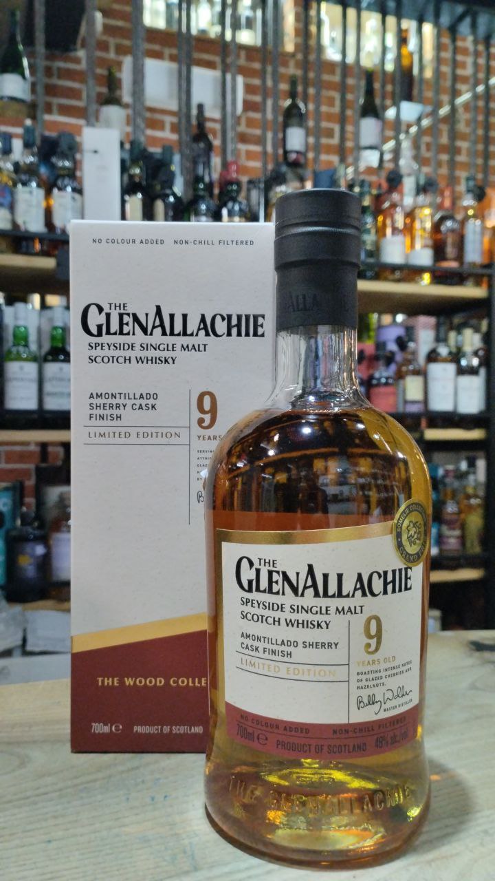 Виски GlenAllachie  Amontillado Sherry Cask Finish gift box 9 лет 700 мл