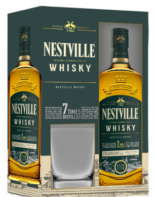 Виски  Nestville Whisky Blended gift box + glass   700 мл