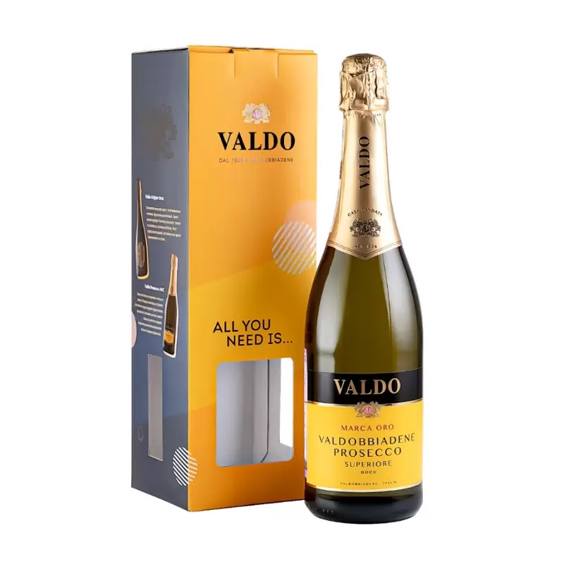 Игристое вино Valdo Marca Oro Prosecco di Valdobbiadene Superiore DOCG в подарочной упаковке 2024 750 мл