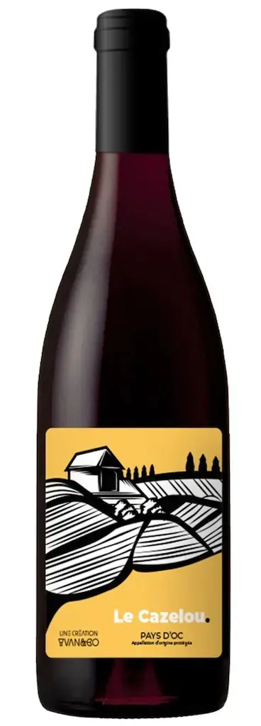 Вино Yvan & Co Le Cazelou Rouge Pays d’Oc IGP  2023  750 мл 