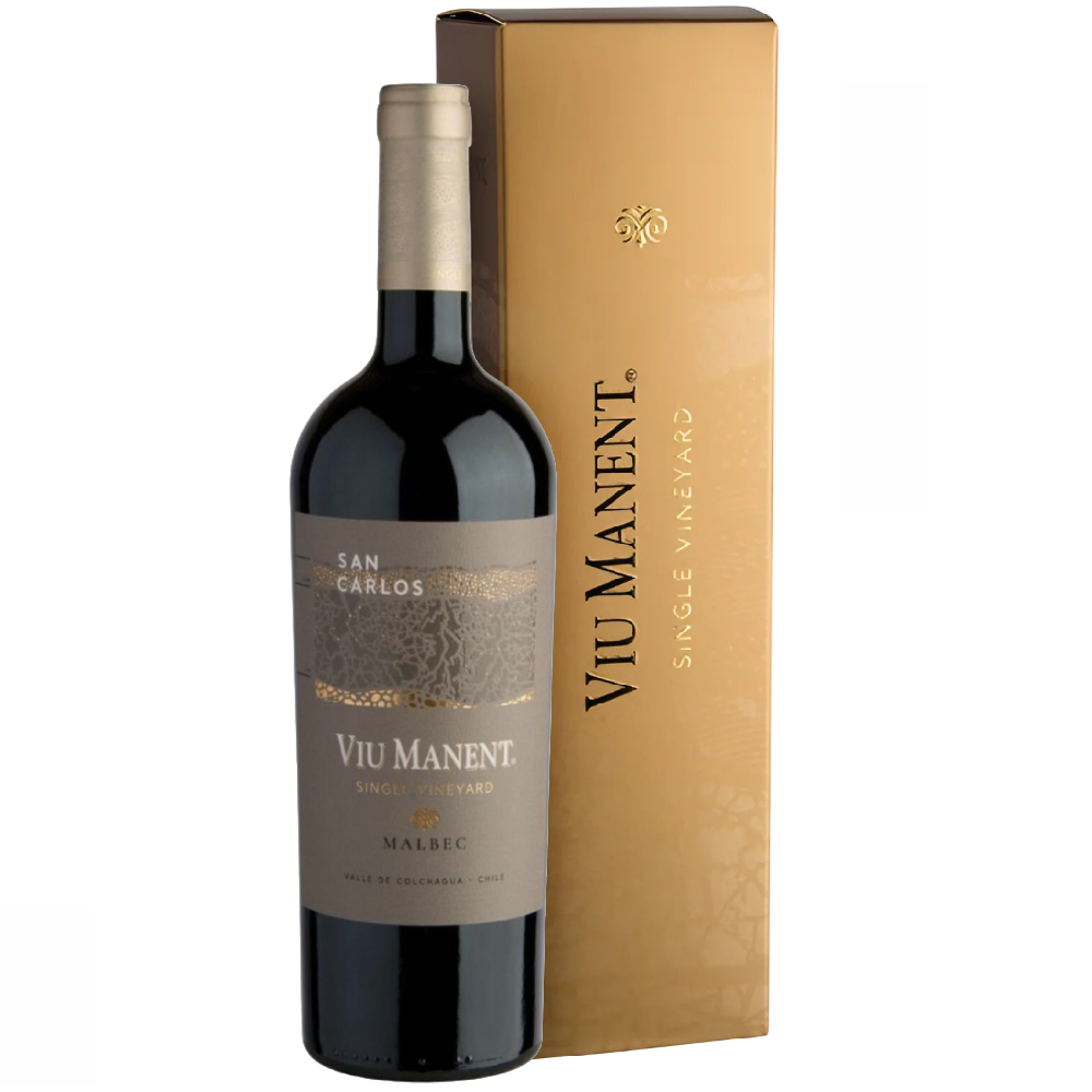 Вино Viu Manent San Carlos Malbec Single Vineyard  gift box 2021   750 мл  14%
