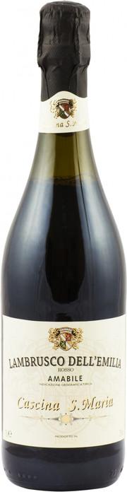 Игристое вино Cascina S. Maria Rosso Amabile Lambrusco dell’Emilia IGT  750 мл