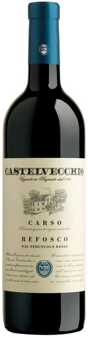 Вино Castelvecchio, Refosco dal Peduncolo Rosso, Carso DOC, 2021 750 мл  13,5%