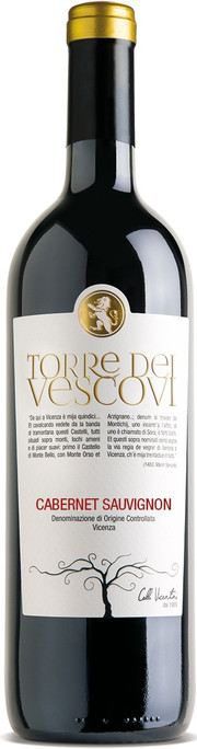 Вино Colli Vicentini Torre dei Vescovi" Cabernet Sauvignon  Vicenza DOC  750 мл
