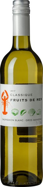 Вино   Classique Fruits de Mer  Cotes de Gascogne  Классик Фрут де Мер  2017  750 мл