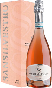 Игристое вино San Silvestro  Neboise Nebbiolo d'Alba DOC Brut  gift box 2018750 мл