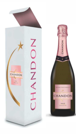 Игристое вино   Bodegas Chandon Brut   Rose  gift box 750 мл