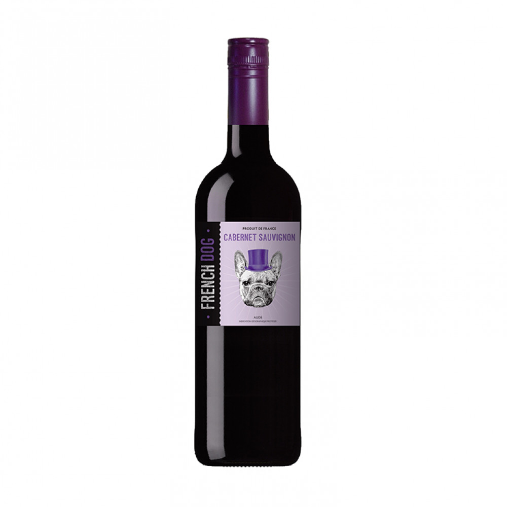 Вино French Dog Cabernet Sauvignon red semi-dry   2020 750 мл