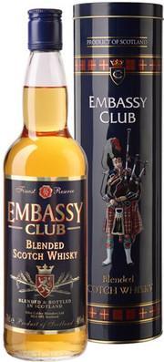 Виски Embassy Club 3 Years Old  metal tube 700 мл