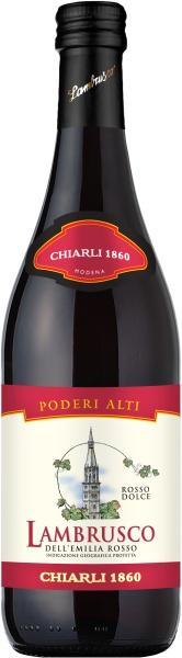 Игристое вино Lambrusco dell'Emilia Rosso Poderi Alti IGT  1500 мл