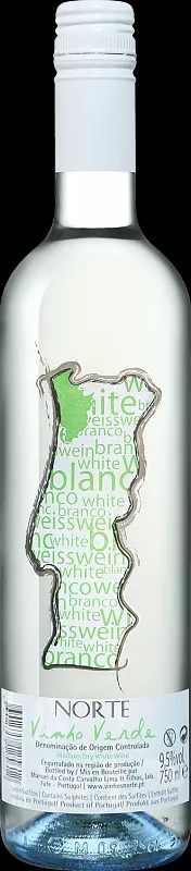 Вино Norte Vinho Verde DOC Manuel da Costa Carvalho Lima & Filhos  НОРТЕ ВИНЬЮ ВЕРДЕ DOC МАНУЭЛ ДА КОШТА КАРВАЛЬЮ ЛИМА ЭТ ФИЛЬЮШ белое полусухое  2020 750 мл