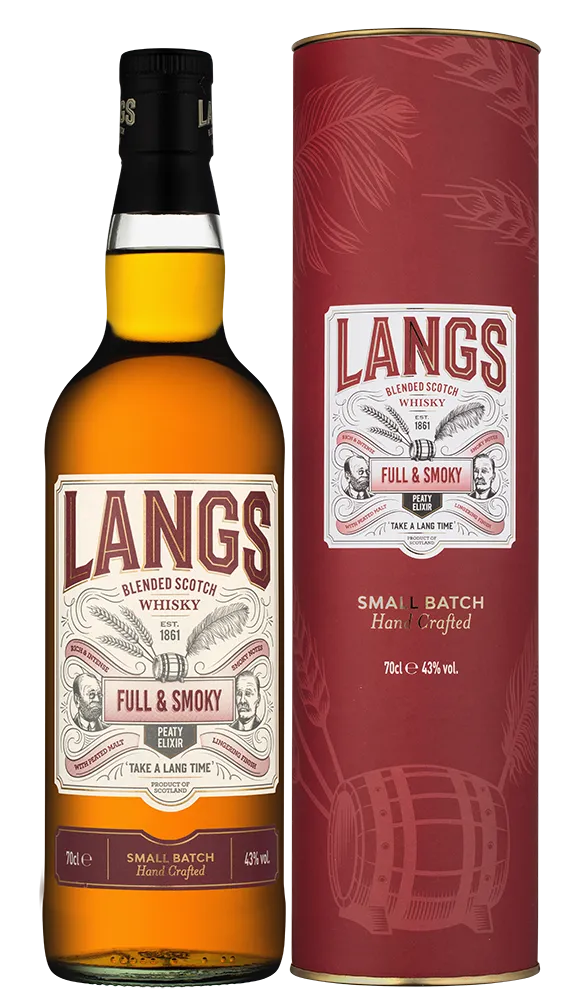 ВискиLangs Full & Smoky gift box 700 мл