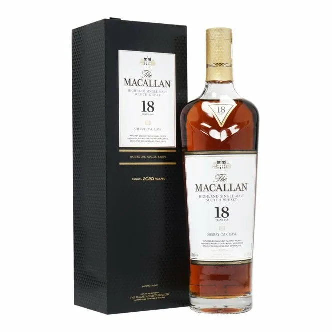 Виски Macallan 18 Years Old  Макаллан Шерри Оак Каск Солодовый в п/у 18 лет 700 мл  