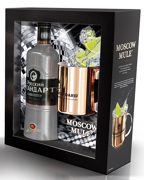 Водка Русский Стандарт с кружкой для коктейля Moscow Mule в подарочной упаковке 700 мл