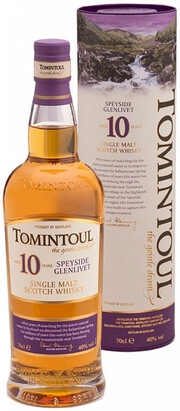 Виски Tomintoul Speyside Glenlivet 10 in tube 700 мл