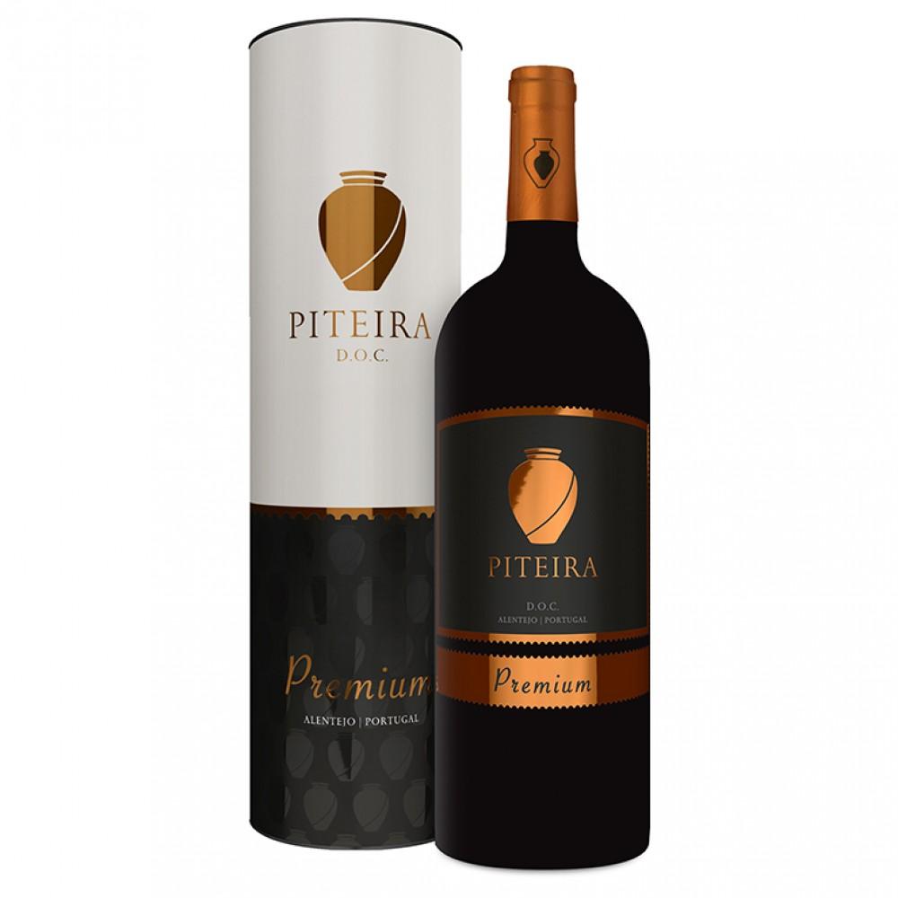 Вино  Piteira Premium Alentejo DOC   Питейра Премиум Алентежу  сухое красное в тубе 2018  750 мл