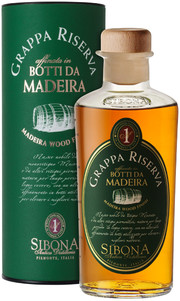 Граппа Sibona Riserva Madeira Wood Finish metal tube  500 мл