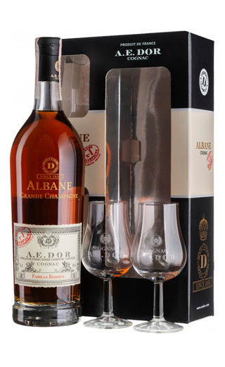 Коньяк A.E.DOR Albane Grande Champagne + 2 glasses 700 мл 40%